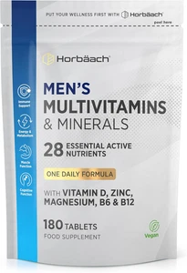 A-Z Multi vitamins and Minerals Tablets 180 Vegan Tablets for Men UK - Picture 1 of 6