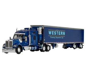 1/64 DCP WESTERN DISTRIBUTING KENWORTH W990 & 53' UTILITY THERMO KING REEFER TRL - Picture 1 of 8