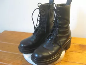 Leather Boots Jo Mercer (Aust & US 7.5 / EU 38) Laces & Zippered (VG Condition) - Picture 1 of 10