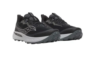 Saucony Men's Peregrine 15 Running Shoe - Black/Shadow - Picture 1 of 6