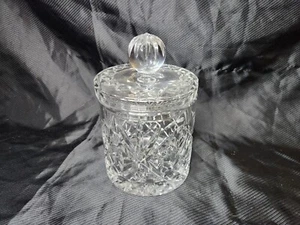 Gorgeous Antique Bohemian Brilliant Cut Crystal Barrel Biscuit/cookie Jar Rare - Picture 1 of 5