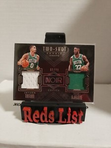 2017-18 Noir Jayson Tatum Semi Ojeleye TWO SHOT RC JERSEY 61/99 Celtics RARE
