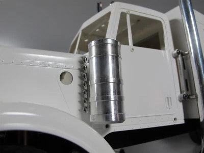NEW Pair Aluminum Air Cleaner Intake Tank for Tamiya 1/14 Semi King Grand Hauler - Image 1 of 3