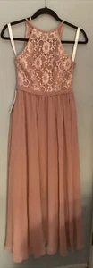 azazie bridesmaid dress Style Halima Color Dusty Rose Size J12 - Picture 1 of 8