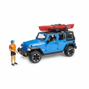 Bruder Jeep Wrangler Rubicon Unlimited with kayak and figure toy car - Picture 1 of 8