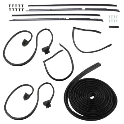 9pcs Kit Weatherstripping Seal For Regal Cutlass RWD G-Body Narrow Chrome 81-88 Foto 1 de 4