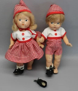 Vintage Vogue Kleinkinder Junge & Mädchen Puppe Komposition Jack Jill 8" - Bild 1 von 17
