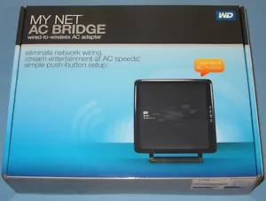 Western Digital WDBMRD0000NBL WD My Net AC Bridge 4 porte Gigabit WiFi nuovo in scatola - Foto 1 di 3