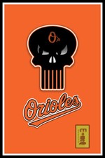Baltimore Orioles Poster, BALTIMORE ORIOLES MLB Baseball Print Free Shipping Us