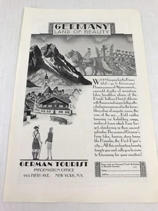 Germany Land Of Beauty German Tourist Vtg 1929 Print Ad Art - Picture 1 of 3