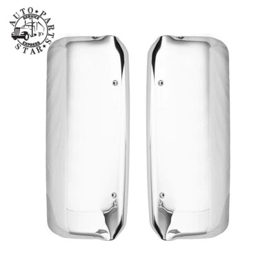 2PCS Door Mirror Cover Chrome Set Fits Freightliner Columbia Century Coronado Foto 1 de 4