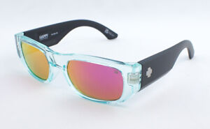 Spy Genre Sunglasses 6700000000136 - Tr Aqua M Black/Happy Gray w/Purple Spt Mir