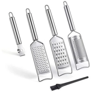 Stainless Steel Cheese Grater Set Set of 5 Kitchen Grater & Peeler & Slicer L... - Picture 1 of 9