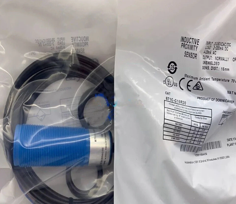 Qty:1 NEW For Allen Bradley 871C-C15R30 Proximity Switch Sensor replacement - Image 1 of 1
