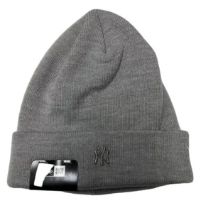 NEW ERA MENS WOMENS Flawless Knit Gray Hat NY Beanie Genuine Baseball NWT - Picture 1 of 7