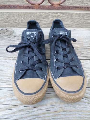 Sneakers Converse All Star nere e marroni con bordo donna taglia 6