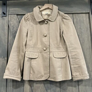 J Crew Women's Chino Classic Twill Collared Fitted Pleated Back Jacket Size 0 - Picture 1 of 13