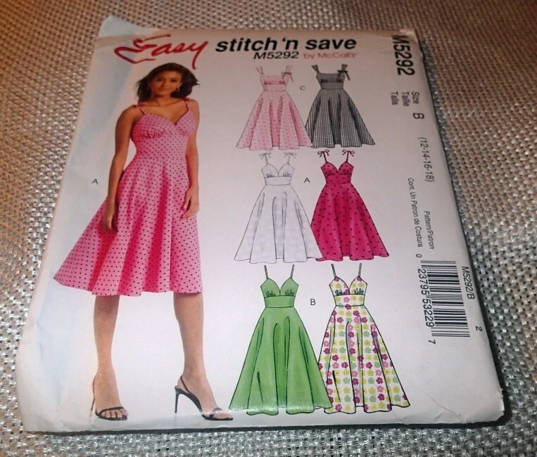 MCCALLS STITCH N SAVE PATTERN 5292 ~ MISSES DRESSES ~ SIZES 12  14  16  18 *NEW - Image 1 of 1