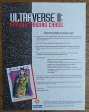 1994 Sky Box ULTRAVERSE II Sell Sheet (NO CARDS) product information sheet
