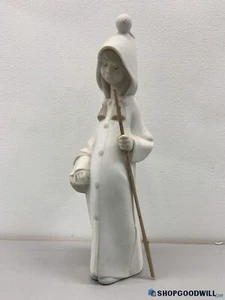 Retired Lladro Shepherd woman - market day basket 8.5" H - Picture 1 of 4