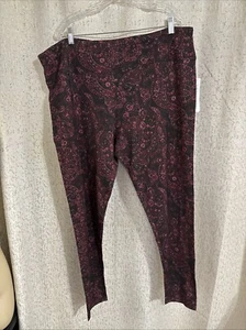 SOFT SURROUNDINGS RED PAISLEY LEGGINGS, NWT, 2X - Picture 1 of 2