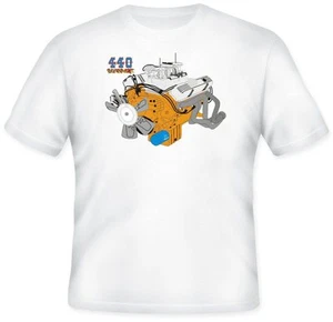 440 Sixpack MOPAR Dodge Plymouth Cuda White Hanes T Shirt (M, L or XL) - Picture 1 of 2