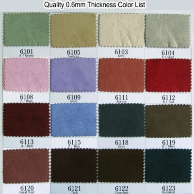 0.6MM ULTRA MICROFIBER FAUX SUEDE CLOTH PATCH LINING NON FRAYED BLACK WHITE 54"W - Image 1 of 4