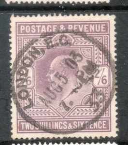EDVII 1902 SG260 2/6 Pizarra Púrpura M48 (2) MUY BIEN USADO Cat £140 CDS 3 - Imagen 1 de 1