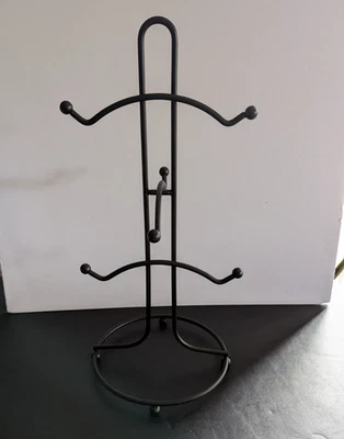 Черный 3 уровня столешница кофейная кружка стойка 6 крючков 15,5 в высоту основание 7 дюймов - Изображение 1 из 4