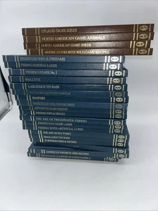 The Hunting & Fishing Library Book Collection - Set Of 24 Vintage Hardcover - Foto 1 di 3
