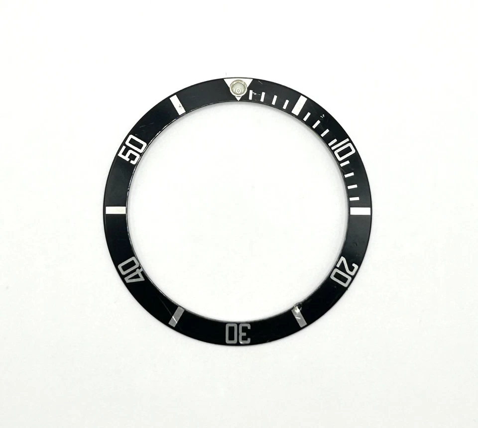 Genuine Rolex Submariner Black Bezel Insert 16610, 16800 Great Lume Fair #111451 - Image 1 of 4