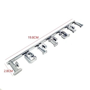 Rear Badge Emblem "Ferrari" Ferrari Script # 63482200 Chrome Silver New - Picture 1 of 4
