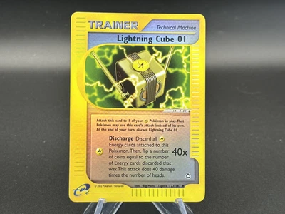 Lightning Cube 01 - Reverse Holo - 127/147 Aquapolis - Pokémon TCG - 2003 - Image 1 of 2
