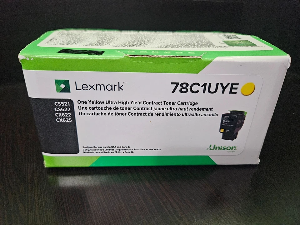 Genuine Lexmark 78C1UYE Ultra High Yield Yellow Toner Cartridge - Image 1 of 1