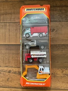 Matchbox MBX Construction III 5-Pack Die-Cast Vehicles Toy Cars Mattel Sealed - Picture 1 of 3