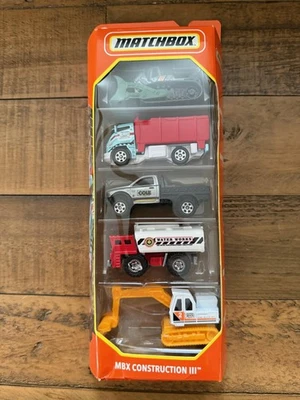 Matchbox MBX Construction III 5-Pack Die-Cast Vehicles Toy Cars Mattel Sealed - Image 1 of 3