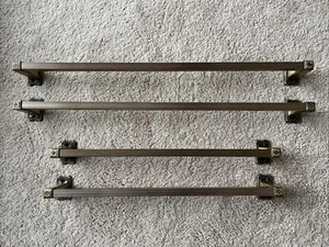 Menge 4 Vintage 24" & 18" Badezimmer Handtuchhalter Halter Messing Gold MCM Floral Hardware - Bild 1 von 8