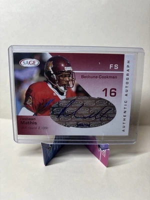 2003 Sage Autographs Rashean Mathis #A27/500 (AU, RC) - Image 1 of 2