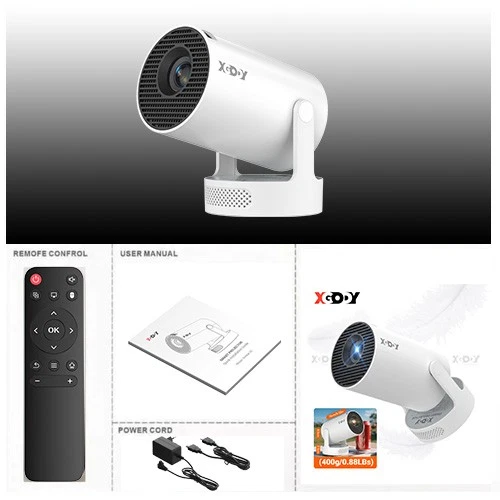 4K Mini Projector 12000 Lumen LED 1080P WiFi Bluetooth UHD Portable Home Theater - Image 1 of 4