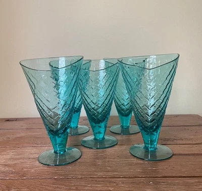 Bormioli Rocco Gelato Cornetto Vasos Waffle Cono Textura Italia De Colección Años 60 Foto 1 de 4