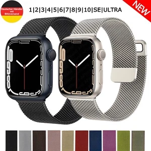 Bransoletka magnetyczna Milanaise do Apple Watch 1-6 7 8 9 10 SE ULTRA stal nierdzewna iWatch - Zdjęcie 1 z 42
