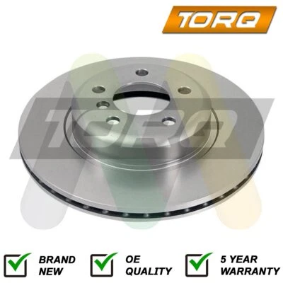 1x Brake Disc Front Torq Fits BMW 5 Series 2009-2017 2.0 D 2.5 2.8 3.0 - Image 1 of 4