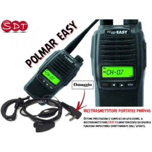 POLMAR EASY PMR446 UHF PORTATILE VERSIONE 5 WATT + MICRO/AURICOLARE - Zdjęcie 1 z 2