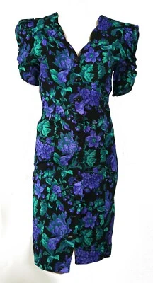 Vestido Camisa Vintage Años 80 All That Jazz Girl Power Rayón Movible S/M 9/10 Foto 1 de 4