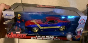 Hollywood Rides 1973 Ford Mustang Mach 1 Captain Marvel Avengers NEW Jada 1:24 - Picture 1 of 3