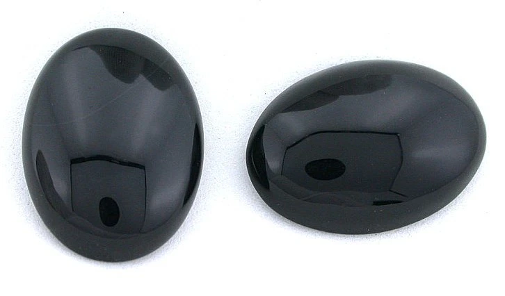 Cabochão cabine ônix preto oval ONE 25x18 25mm x 18mm pedra preciosa CM20 - Imagem 1 de 1