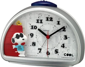 Snoopy Alarm Clock Electronic sound alarm silver JOE COOL Gift - Picture 1 of 8