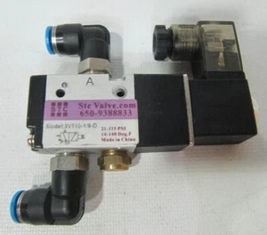 STC Valves 24VDC 3-Way, 2-Position (3/2) Pneumatic Solenoid Valve 3V110-1/8-D - Picture 1 of 6