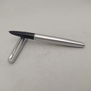 HERO 100 STAINLESS STEEL FOUNTAIN PEN 14K F NIB EXTREMELY RARE VINTAGE '70S - Picture 1 of 15