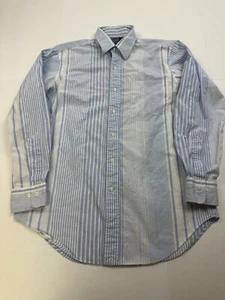 Polo Ralph Lauren Alcott Men's Sz 15 32/33 blue white Striped Vintage - Picture 1 of 5